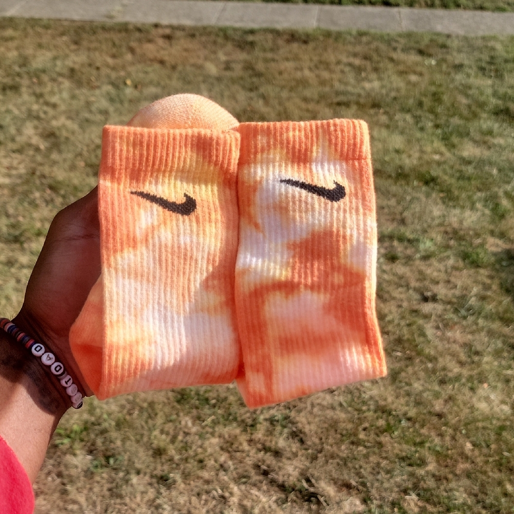 Nike Vibrant Orange Tie-Dye Socks